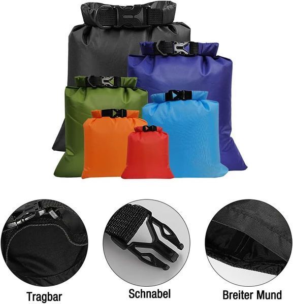 Набор водонепроницаемых туристических мешков Gobesty Dry Bag, 6 шт V5098 фото