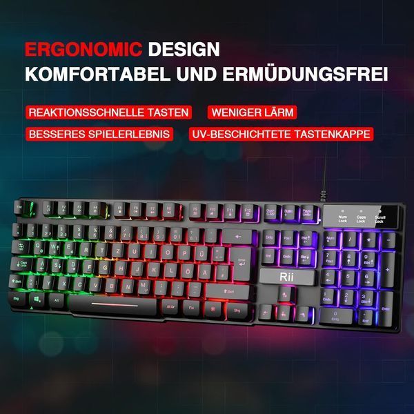 Игровая клавиатура Rii Gaming Keyboard PC G3623 фото