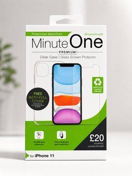 Комплект чохол та захисне скло Minute One для Iphone 11 V4429 фото