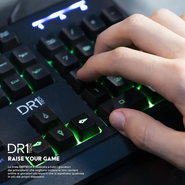 Ергономічна ігрова клавіатура DR1TECH Puma з підсвічуванням G3639 фото