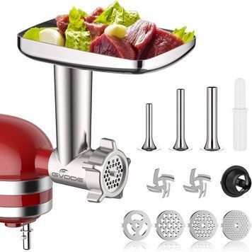 Металева насадка-м'ясорубка для стаціонарних міксерів KitchenAid G3803 фото