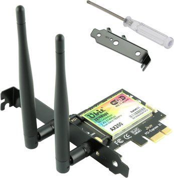 Мережева карта Ubit Gigabit PCIe WiFi 6 Bluetooth 5.2, 802.11 AX Superspeed 2974 Мбіт/с V2875 фото