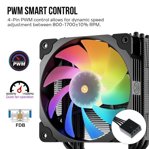 Кулер для процессора Vetroo с подсветкой RGB и вентилятором G5341 фото