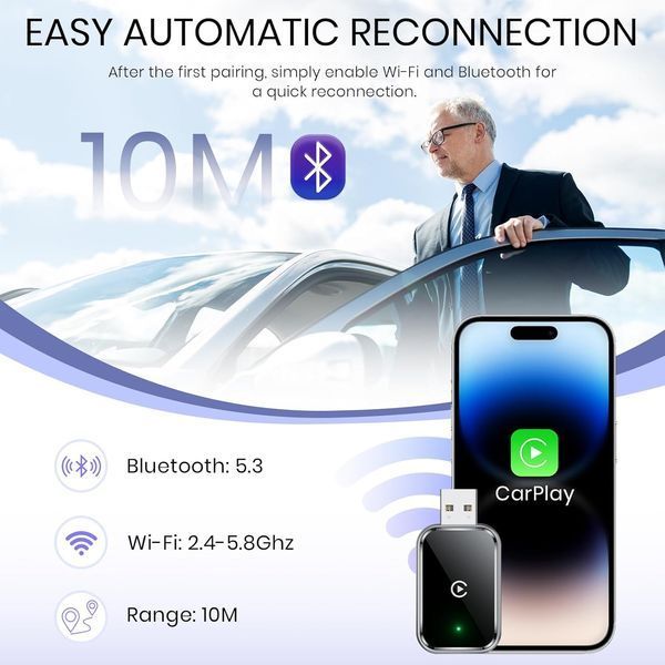 Бездротовий адаптер CarPlay AIZEO G4232 фото