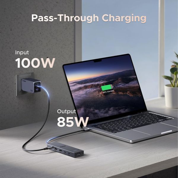 Концентратор UGREEN Revodok Pro USB-C 6 в 1 10 Гбит/с USB C 3.2 и USB-A 3.2 4K 60 Гц HDMI G2429 фото