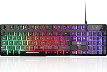 Клавиатура игровая Rii RK100 Plus Rainbow LED Backlit Keyboard G3651 фото