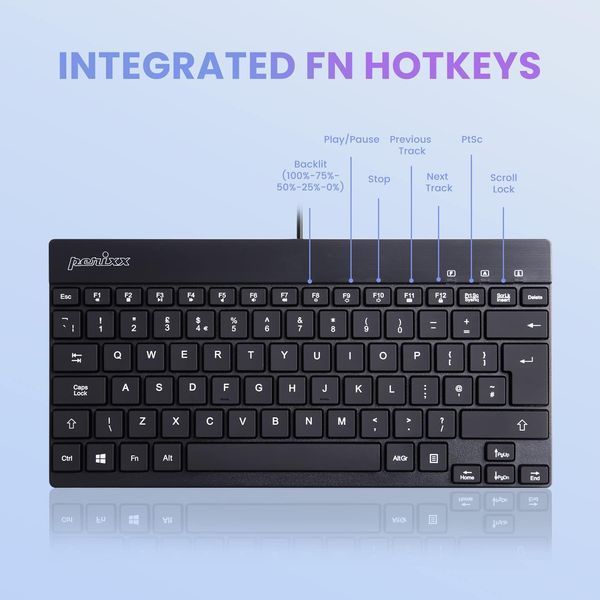 Проводная USB-клавиатура Perixx V1114 фото